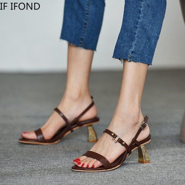 if ifond women rivet sandals strappy detachable heels sandals women high heels round toe slides party ankle strap shoes woman, Black