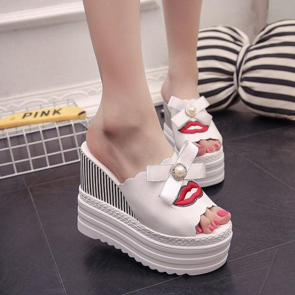 female slates wedge super high heels flip flops on the platform beach designer slides summer sandals zapatos de mujer 2021, Black
female slates wedge super high heels flip flops on the platform beach designer slides summer sandals zapatos de mujer 2021, Black
