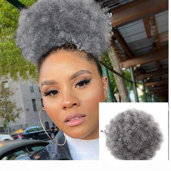 short grey real hair afro puff ponytail extension african american wrap black gray fake ponytail with drawstring and clip hairpiece
short grey real hair afro puff ponytail extension african american wrap black gray fake ponytail with drawstring and clip hairpiece