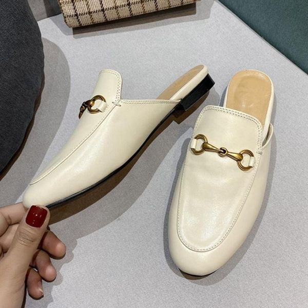 slippers casual ladies low-heel lazy shoes fashion designer women's leather round toe metal chain decoration flats mules loafers, Black
slippers casual ladies low-heel lazy shoes fashion designer women's leather round toe metal chain decoration flats mules loafers, Black