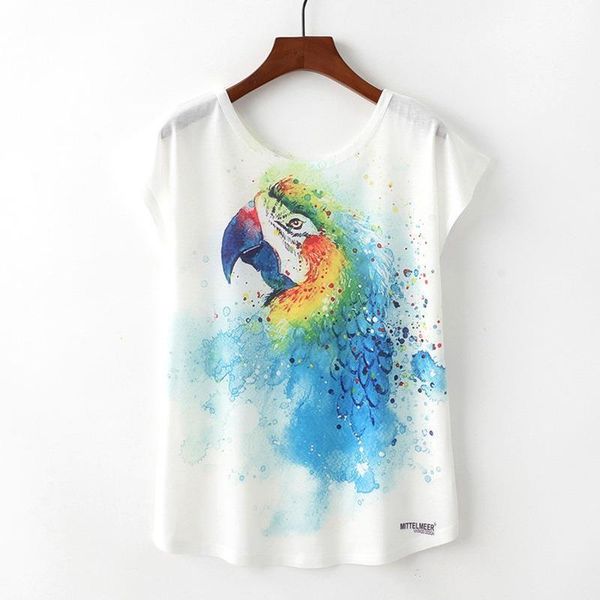 spring summer women t shirt novelty harajuku kawaii cute style parrot print t-shirt new short sleeve, White
spring summer women t shirt novelty harajuku kawaii cute style parrot print t-shirt new short sleeve, White