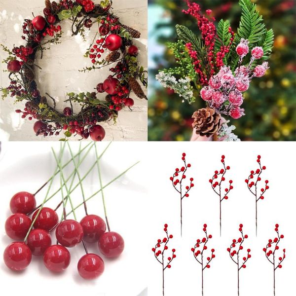 decorative flowers & wreaths 1pack artificial christmas berry fake pine branches red berries for tree wreath decorations noel table ornament
decorative flowers & wreaths 1pack artificial christmas berry fake pine branches red berries for tree wreath decorations noel table ornament