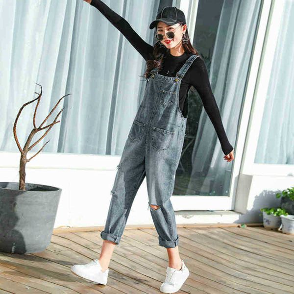 women's jumpsuits & rompers women denim jumpsuit ladies spring summer loose adjustable washed jeans female casual ripped hole zcml, Black;white
women's jumpsuits & rompers women denim jumpsuit ladies spring summer loose adjustable washed jeans female casual ripped hole zcml, Black;white