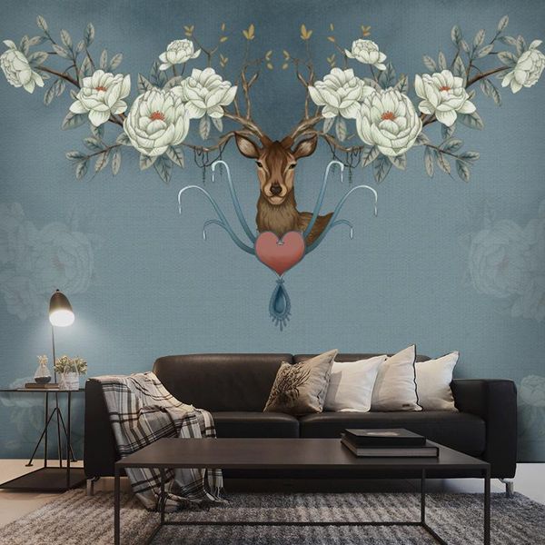 wallpapers custom animals wallpaper mural 3d nordic hand-painted flowers stereo elk for living room tv background
wallpapers custom animals wallpaper mural 3d nordic hand-painted flowers stereo elk for living room tv background