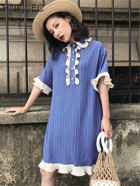 casual dresses summer dress 2021 fashion ruffled collar short sleeve hit corlor patchwork ruffllese women all match e161, Black;gray
casual dresses summer dress 2021 fashion ruffled collar short sleeve hit corlor patchwork ruffllese women all match e161, Black;gray