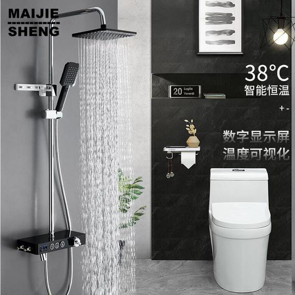 black thermostatic shower set european black style shower bath set with display wall hanging mixer
black thermostatic shower set european black style shower bath set with display wall hanging mixer