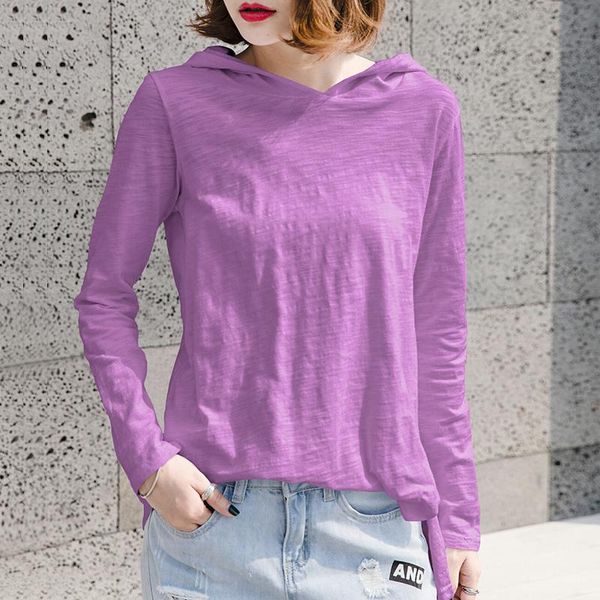 women's blouses & shirts cotton women shirt hooded solid color 20021 spring long sleeve thin bamboo loose casual basic yoyikamomo, White
women's blouses & shirts cotton women shirt hooded solid color 20021 spring long sleeve thin bamboo loose casual basic yoyikamomo, White