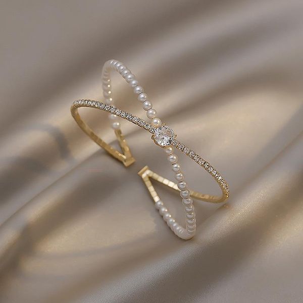 bangle origin summer korean fashion cross geometric beaded simulation pearl bangles for women shining rhinestone open jewelry, Black
bangle origin summer korean fashion cross geometric beaded simulation pearl bangles for women shining rhinestone open jewelry, Black