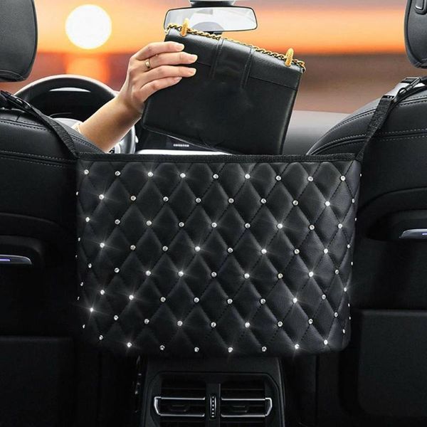car organizer luxury leather seat storage net pocket bag in the rear hanging practical back gap
car organizer luxury leather seat storage net pocket bag in the rear hanging practical back gap