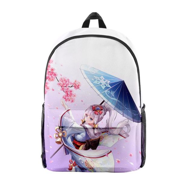 backpack kawaii genshin impact kamisato ayaka men women oxford school bag high capacity teenager girl child travel
backpack kawaii genshin impact kamisato ayaka men women oxford school bag high capacity teenager girl child travel