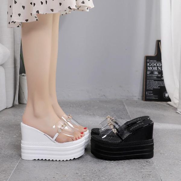 slippers women summer platform on a wedge high-heeled shoes lady slides jelly flip flops peep toe glitter rubber pu crystal, Black
slippers women summer platform on a wedge high-heeled shoes lady slides jelly flip flops peep toe glitter rubber pu crystal, Black