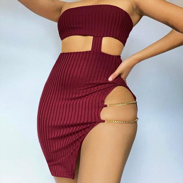 irregular knitting mini spring women dresses summer stylish tube hollow out split ribbed chain bodycon bandage vestidos, Black;gray
irregular knitting mini spring women dresses summer stylish tube hollow out split ribbed chain bodycon bandage vestidos, Black;gray