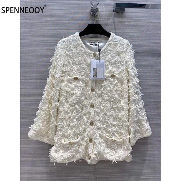 women's wool & blends spenneooy designer brand high-end hollow out knitting tassel white overcoat outwear women long sleeve single-brea, Black
women's wool & blends spenneooy designer brand high-end hollow out knitting tassel white overcoat outwear women long sleeve single-brea, Black