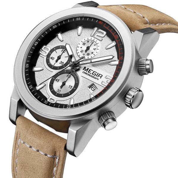 wristwatches brand fashion men luxury quartz watches chronogragph clock leather band army military sport wrist, Slivery;brown
wristwatches brand fashion men luxury quartz watches chronogragph clock leather band army military sport wrist, Slivery;brown