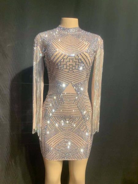 casual dresses 2021 women transparent silver rhinestones dress mesh see through one-piece crystals fringes birthday celebrate costume, Black;gray
casual dresses 2021 women transparent silver rhinestones dress mesh see through one-piece crystals fringes birthday celebrate costume, Black;gray