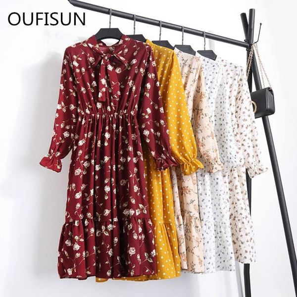 casual dresses oufisun 2021 autumn print slim long dress fashion ruffles empire party womens full sleeve lace up maix, Black;gray
casual dresses oufisun 2021 autumn print slim long dress fashion ruffles empire party womens full sleeve lace up maix, Black;gray