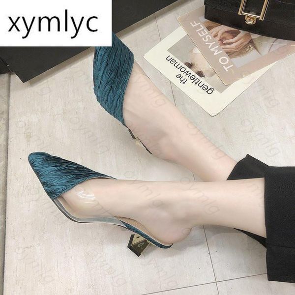 slippers square heel high women 2021 spring summer shoes fashion wild baotou gingham microfiber casual ladies, Black
slippers square heel high women 2021 spring summer shoes fashion wild baotou gingham microfiber casual ladies, Black