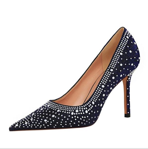 spring rhinestone women thin heels extreme high heels luxury crystal pumps ladies party bridal designer shoes, Black
spring rhinestone women thin heels extreme high heels luxury crystal pumps ladies party bridal designer shoes, Black