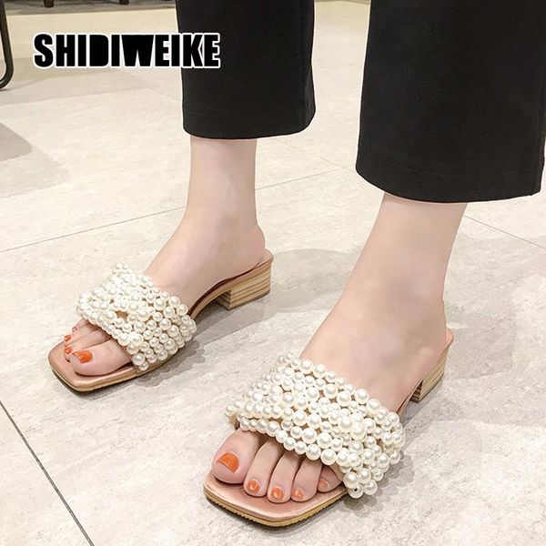 slippers women's pearl chunky heel high korean style ins fashion clear heels shoes for womens vb189, Black
slippers women's pearl chunky heel high korean style ins fashion clear heels shoes for womens vb189, Black