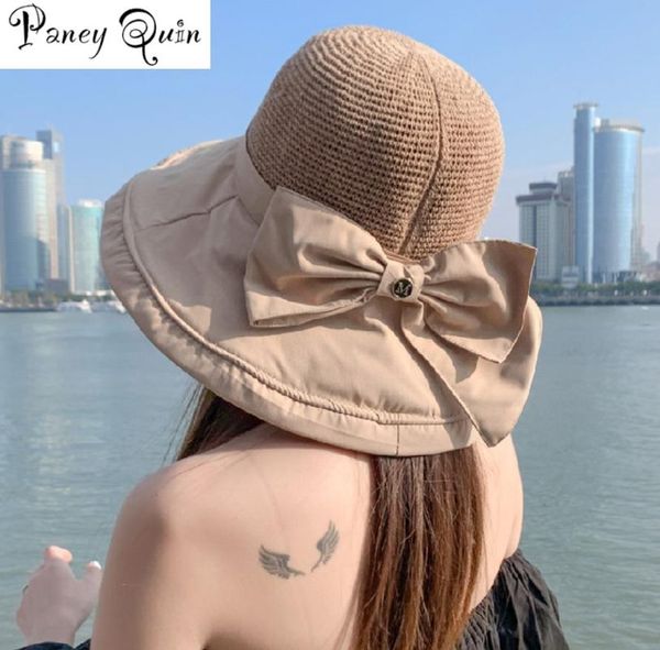 wide brim hats brand women summer sun beach panama straw hat folded outdoor caps leisure, Blue;gray
wide brim hats brand women summer sun beach panama straw hat folded outdoor caps leisure, Blue;gray