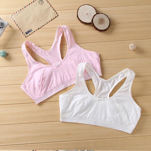 gym clothing style big boy solid color girl's underwear bra developmental students non-steel ring vest, White;black
gym clothing style big boy solid color girl's underwear bra developmental students non-steel ring vest, White;black