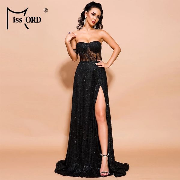 missord summer women off shoulder glitter dresses female high split maxi elegant backless dress ft19526 210303, Black;gray
missord summer women off shoulder glitter dresses female high split maxi elegant backless dress ft19526 210303, Black;gray