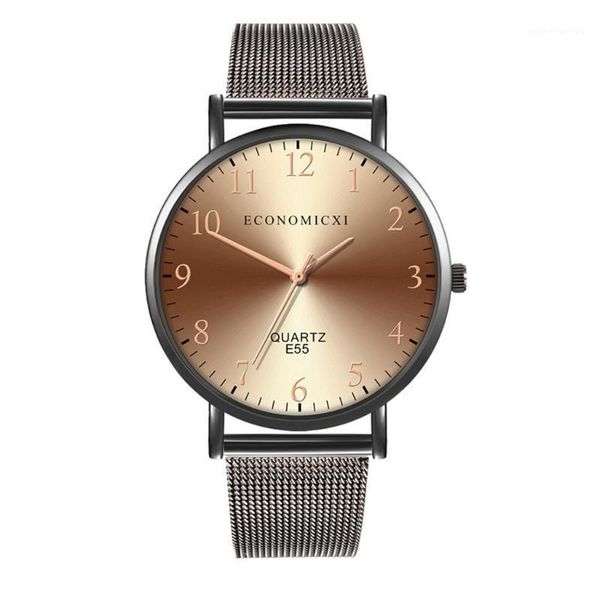 men's watches ultra thin arabic numerals men business stainless steel mesh quartz wristwatch clock gift relogio&50 wristwatches, Slivery;brown
men's watches ultra thin arabic numerals men business stainless steel mesh quartz wristwatch clock gift relogio&50 wristwatches, Slivery;brown