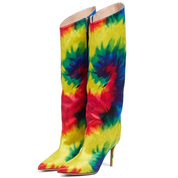 boots stiletto women's knee high tie dye stone print designer shoes for women thin heels pointed toe demonia, Black
boots stiletto women's knee high tie dye stone print designer shoes for women thin heels pointed toe demonia, Black