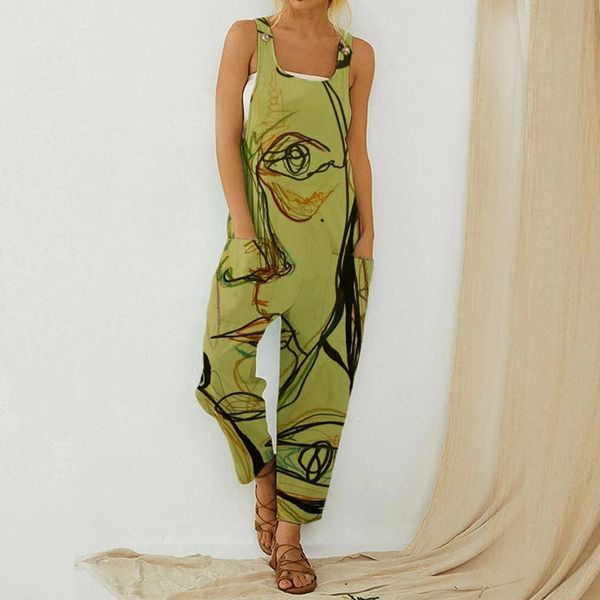 summer elegant jumpsuit geometry print bodysuit overalls women casual sleeveless strappy romper ladies loose playsuit, Black;white
summer elegant jumpsuit geometry print bodysuit overalls women casual sleeveless strappy romper ladies loose playsuit, Black;white