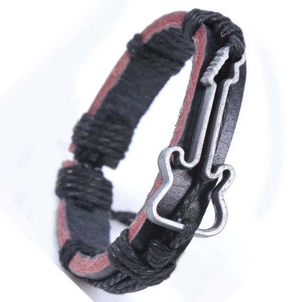vintage hand made leather bracelets music hollow guitar charm bracelet for men adjustable wrap wristband fashion jewelry, Golden;silver
vintage hand made leather bracelets music hollow guitar charm bracelet for men adjustable wrap wristband fashion jewelry, Golden;silver