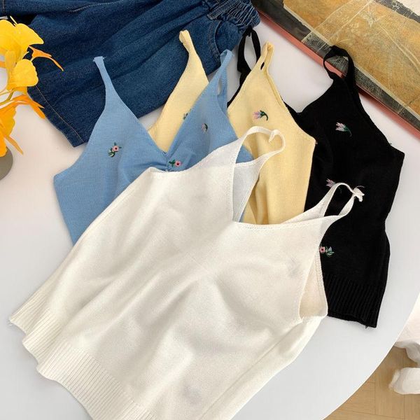 women's tanks & camis heliar women pleated flower printed cute spaghetti v-neck cropped knitted y2k 2021 summer, White
women's tanks & camis heliar women pleated flower printed cute spaghetti v-neck cropped knitted y2k 2021 summer, White
