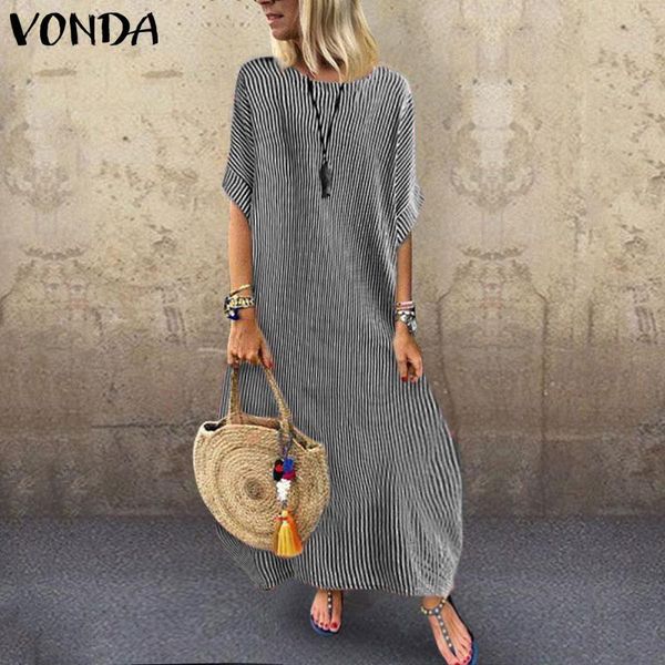 party dresses summer dress 2021 vonda maxi long women robe femme vintage beach shirt sundress plus size s-5xl vestidos, White;black
party dresses summer dress 2021 vonda maxi long women robe femme vintage beach shirt sundress plus size s-5xl vestidos, White;black