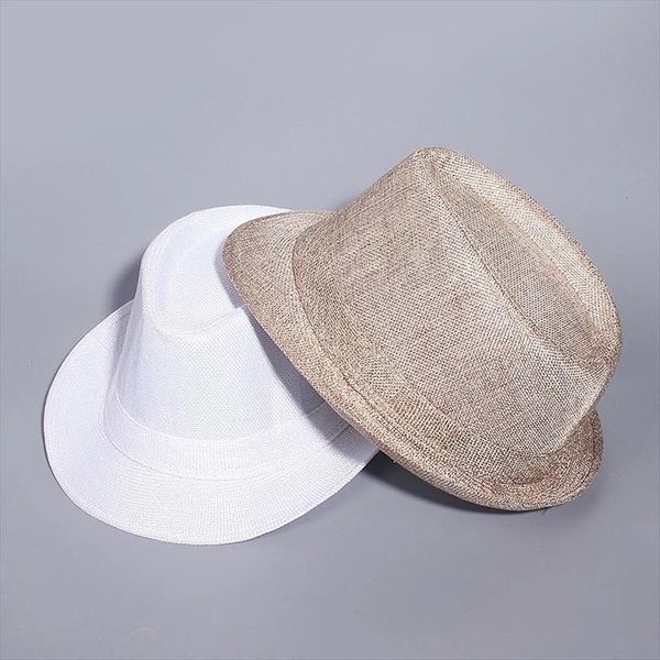fashion beach straw hat jazz outdoor white panama cap women men lady fedora sun caps breathable linen casual bowler, Blue;gray
fashion beach straw hat jazz outdoor white panama cap women men lady fedora sun caps breathable linen casual bowler, Blue;gray