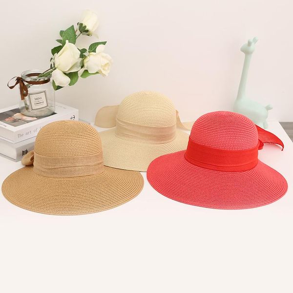 wide brim hats big straw hat women retro sunscreen sun bow shade cap lady outdoor travel fashion breathable khaki beach, Blue;gray
wide brim hats big straw hat women retro sunscreen sun bow shade cap lady outdoor travel fashion breathable khaki beach, Blue;gray