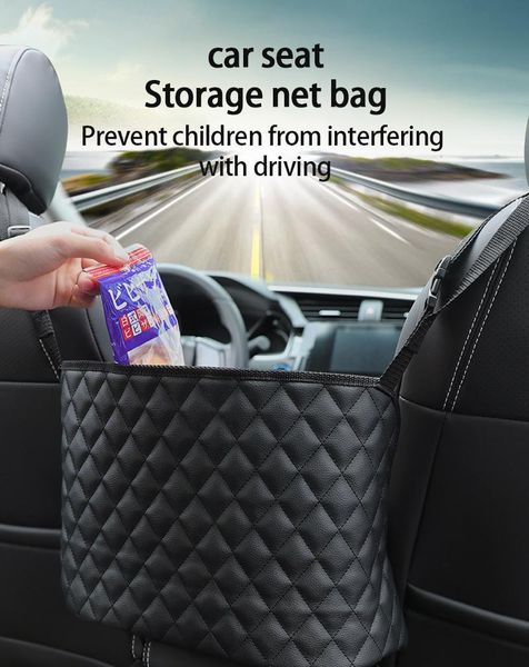 car organizer advanced net pocket handbag holder pu leather between seat storage mesh bag
car organizer advanced net pocket handbag holder pu leather between seat storage mesh bag