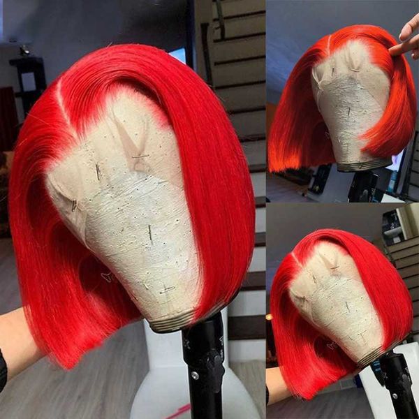 synthetic wigs 16inches short shoulder bob red color silky straight lace front closure wig with baby hair daily/party wear, Black
synthetic wigs 16inches short shoulder bob red color silky straight lace front closure wig with baby hair daily/party wear, Black