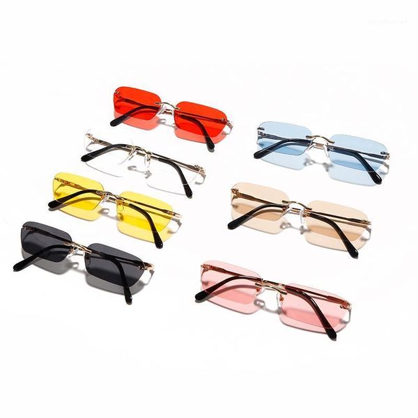 sunglasses rimless rectangle women uv400 driving sun glasses men clear color summer accessories square small size, White;black
sunglasses rimless rectangle women uv400 driving sun glasses men clear color summer accessories square small size, White;black