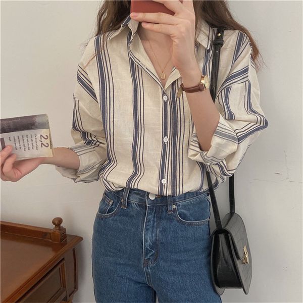 2021 new women geometric retro chic outwear striped students streetwear loose all match stylish casual korean shirts ladm, White
2021 new women geometric retro chic outwear striped students streetwear loose all match stylish casual korean shirts ladm, White