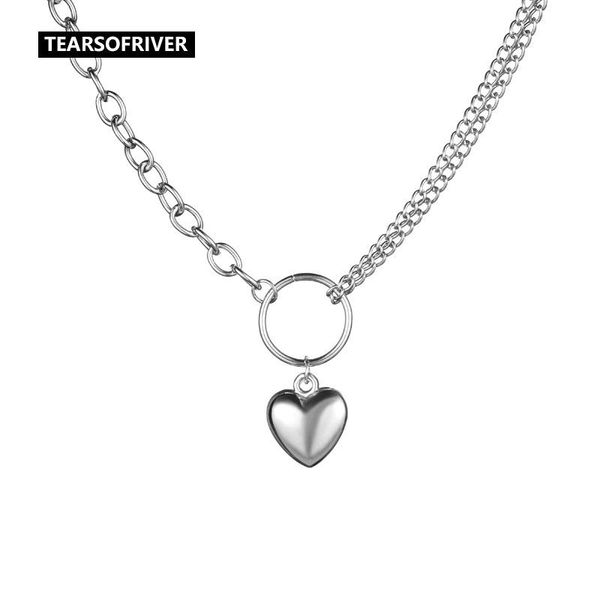 pendant necklaces romantic love heart charm necklace promise chain choker for women female jewelry gifts couple, Silver
pendant necklaces romantic love heart charm necklace promise chain choker for women female jewelry gifts couple, Silver