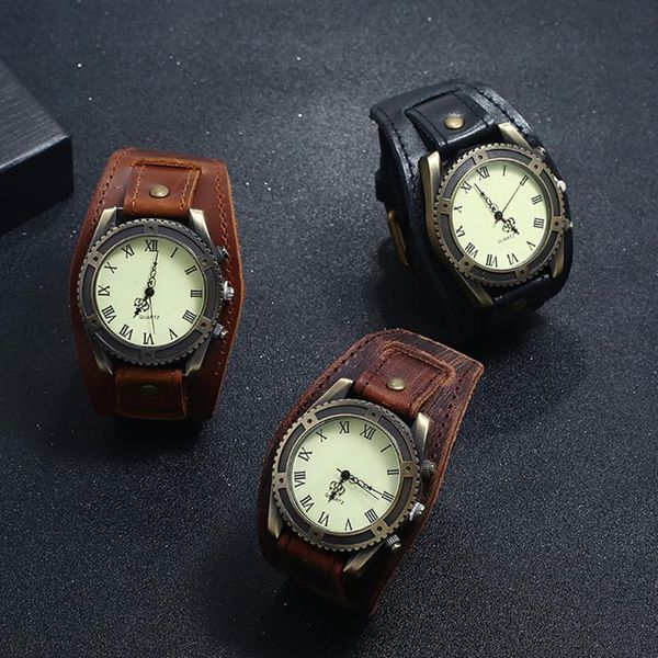 wristwatches men punk retro simple fashion leather strap watch quartz smart mechanical automatic erkek kol saati, Slivery;brown
wristwatches men punk retro simple fashion leather strap watch quartz smart mechanical automatic erkek kol saati, Slivery;brown