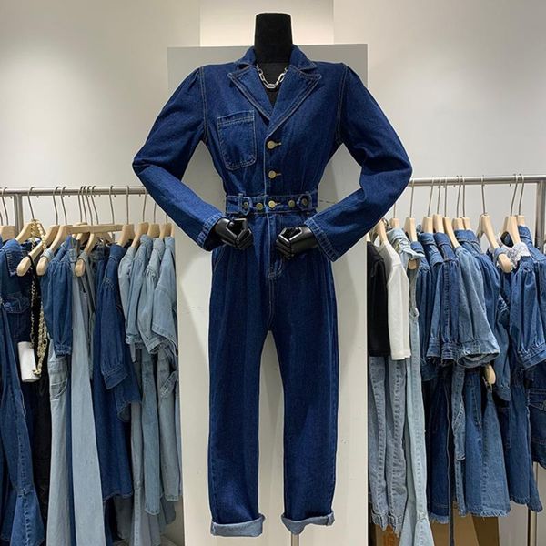 women's jeans streetwear denim straight bodycon jumpsuit women overalls rompers 2021 autumn long sleeve belt fashion chic womens, Blue
women's jeans streetwear denim straight bodycon jumpsuit women overalls rompers 2021 autumn long sleeve belt fashion chic womens, Blue