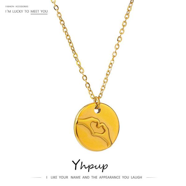 pendant necklaces yhpup minimalist gesture love necklace waterproof stainless steel chain jewelry statement collar gift 2021, Silver
pendant necklaces yhpup minimalist gesture love necklace waterproof stainless steel chain jewelry statement collar gift 2021, Silver