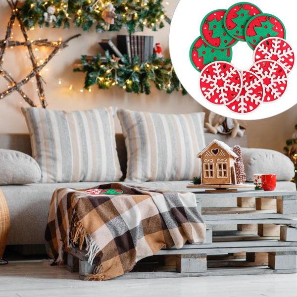 mats & pads 8pcs felt cup christmas snowflake xmas tree pattern round 
mats & pads 8pcs felt cup christmas snowflake xmas tree pattern round