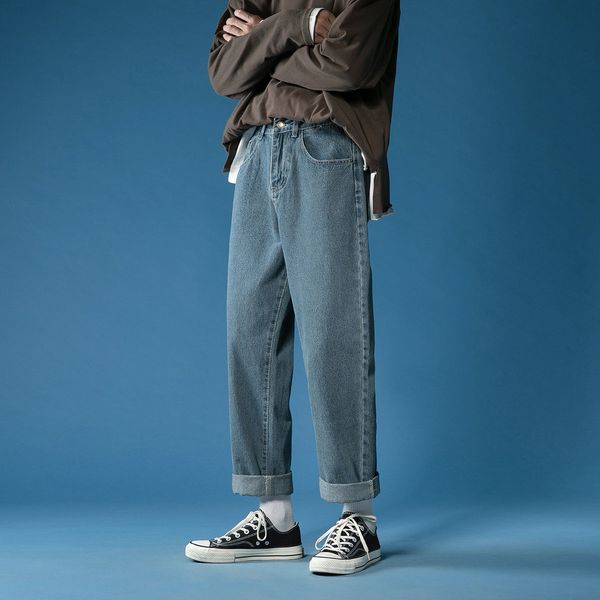 2021 new men's stretch slim fit casual pants classic cargo pocket youth jeans straight male solid color biker denim trousers -2xl 1w9f, Blue
2021 new men's stretch slim fit casual pants classic cargo pocket youth jeans straight male solid color biker denim trousers -2xl 1w9f, Blue