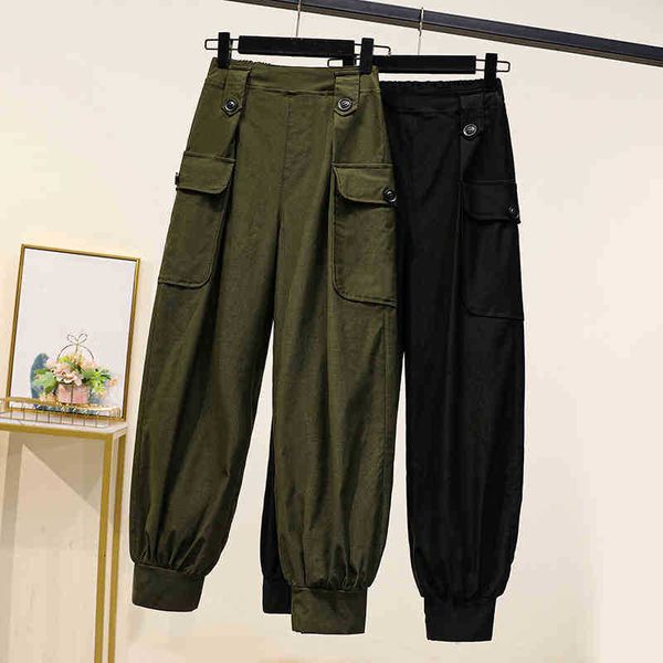 women's pants & capris plus size women casual trousers spring korean high waist wild overalls ladies solid pocket harem z0bw, Black;white
women's pants & capris plus size women casual trousers spring korean high waist wild overalls ladies solid pocket harem z0bw, Black;white