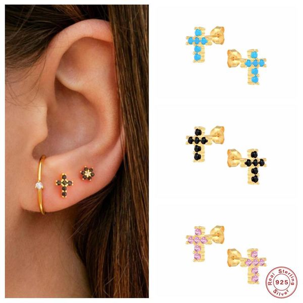 stud boako 925 sterling silver colorful zircon mosaic cross earrings for women tiny turquoise blue green crystal ear studs jewel, Golden;silver
stud boako 925 sterling silver colorful zircon mosaic cross earrings for women tiny turquoise blue green crystal ear studs jewel, Golden;silver