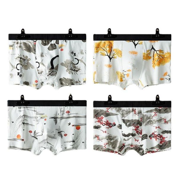 underpants boxed 4pcs men's underwear panties male large size cotton printed quick-drying flower men antibacterial boxer briefs, Black;white
underpants boxed 4pcs men's underwear panties male large size cotton printed quick-drying flower men antibacterial boxer briefs, Black;white
