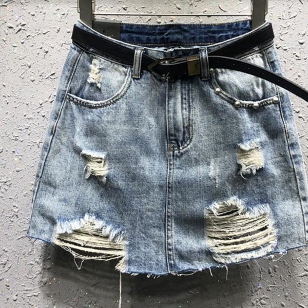 plus size 5xlblue ripped casual mini denim skirt summer new women skirt basic pocket jeans skirt high waist, Black
plus size 5xlblue ripped casual mini denim skirt summer new women skirt basic pocket jeans skirt high waist, Black