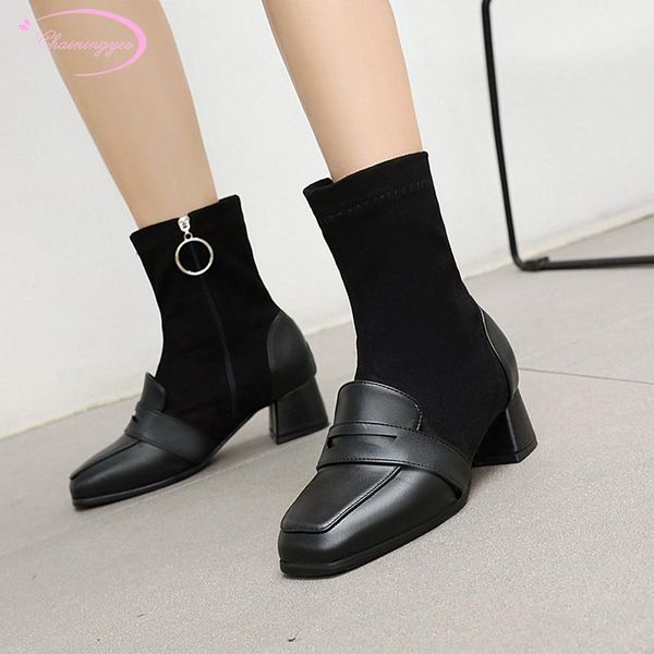 boots casual style comfortable square toe ankle fashion stretch zipper black metal thick medium with riding women's shoes
boots casual style comfortable square toe ankle fashion stretch zipper black metal thick medium with riding women's shoes