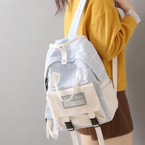 school bags for women backpack large capacity high lattice mochila bolsa